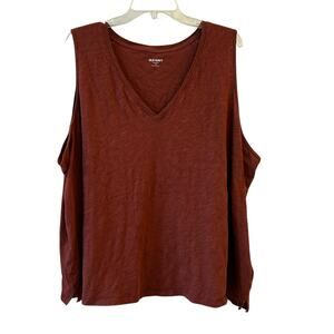 Old Navy Women's 4X Burnt Orange Brown V-Neck Tank Top Every wear Collection